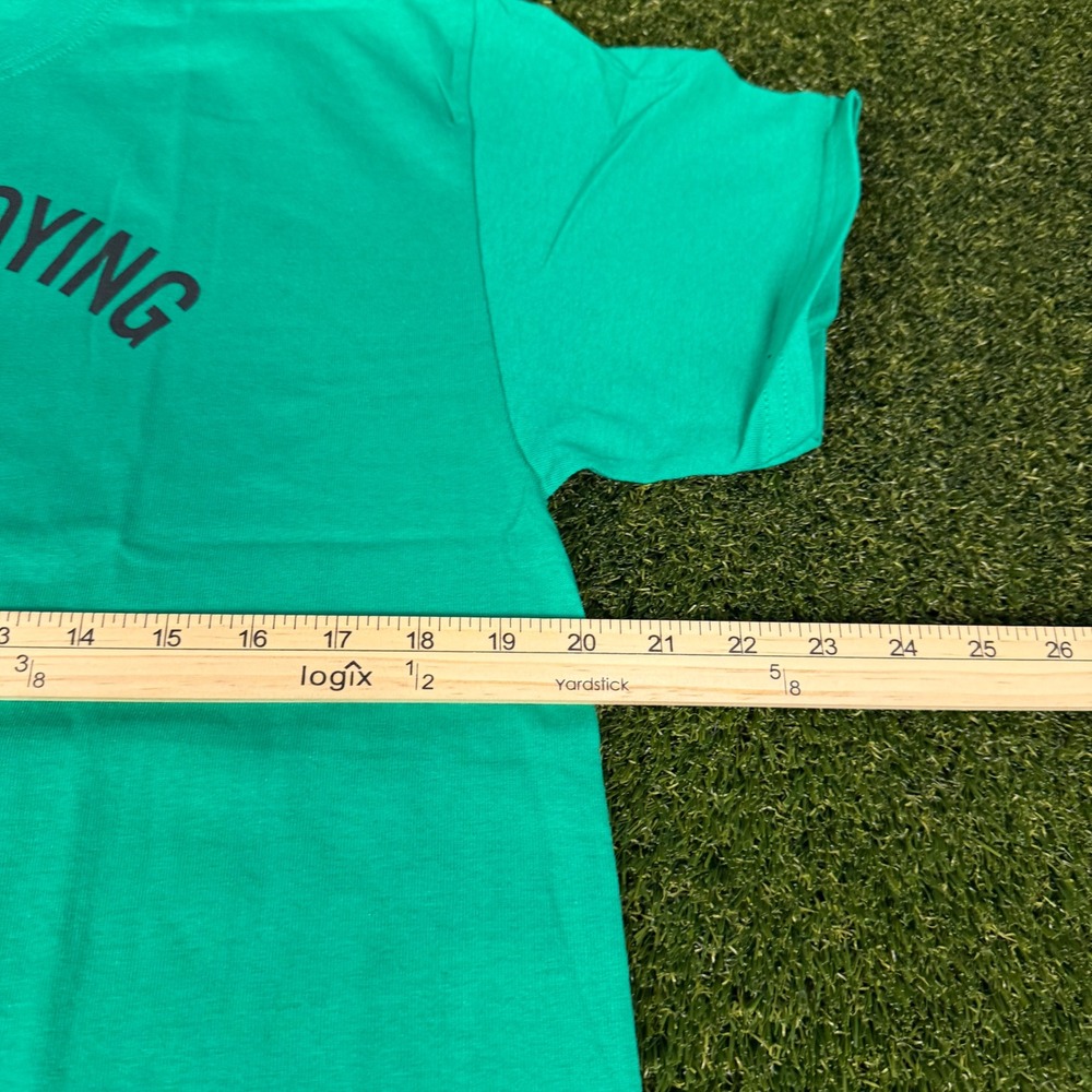 Well Worn Stop Destroying The Earth Tacos Graphic T-Shirt Teal Green Small - Picture 3 of 5